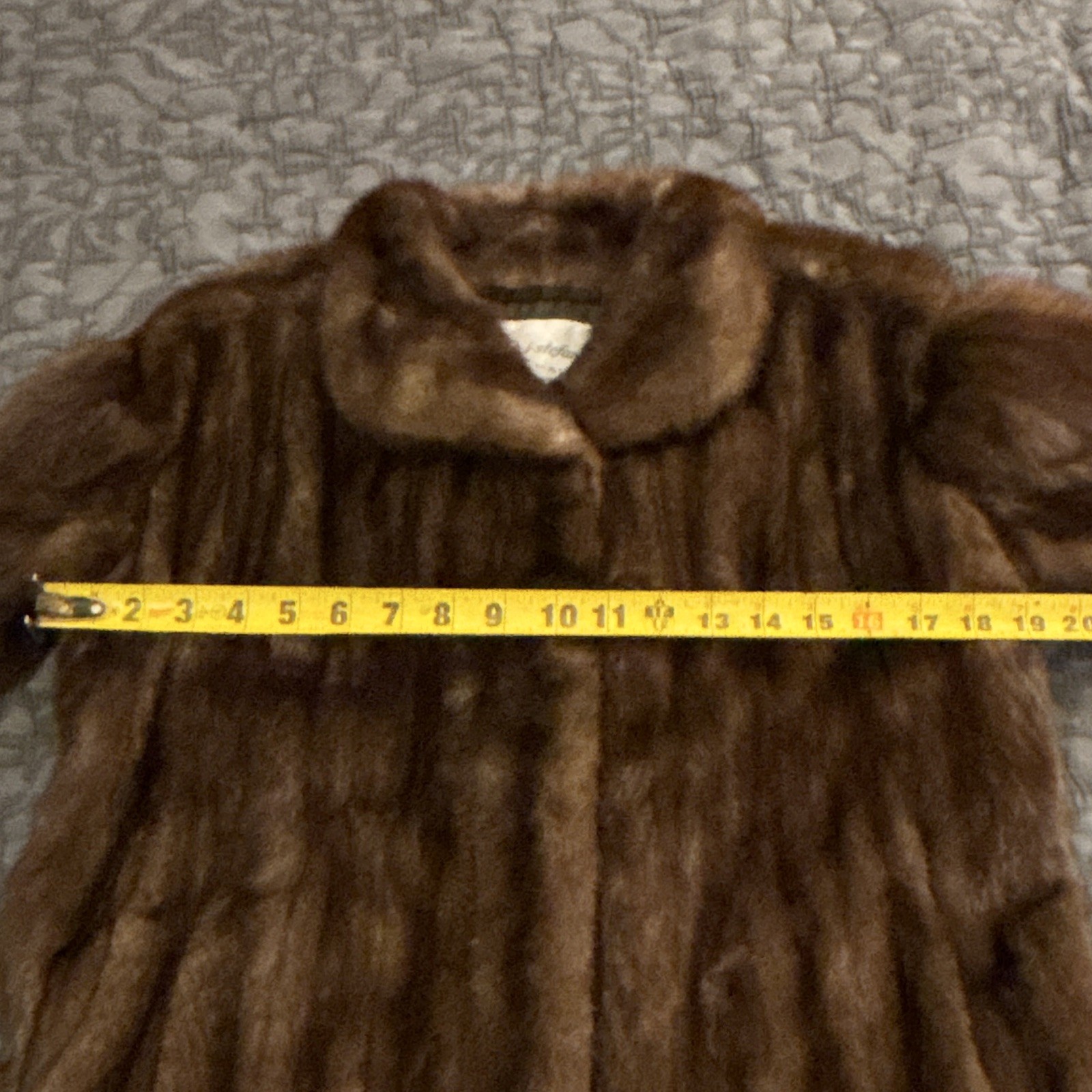 Vintage Joseph J Stefanie Furs San Mateo Brown Fur Coat Jacket