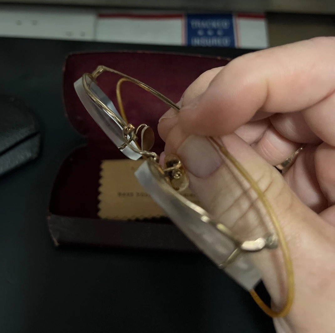 Lot 2 Antique Eyeglasses Marked 1/10th 12K GF Each With Case! B&L & AO! Nice!