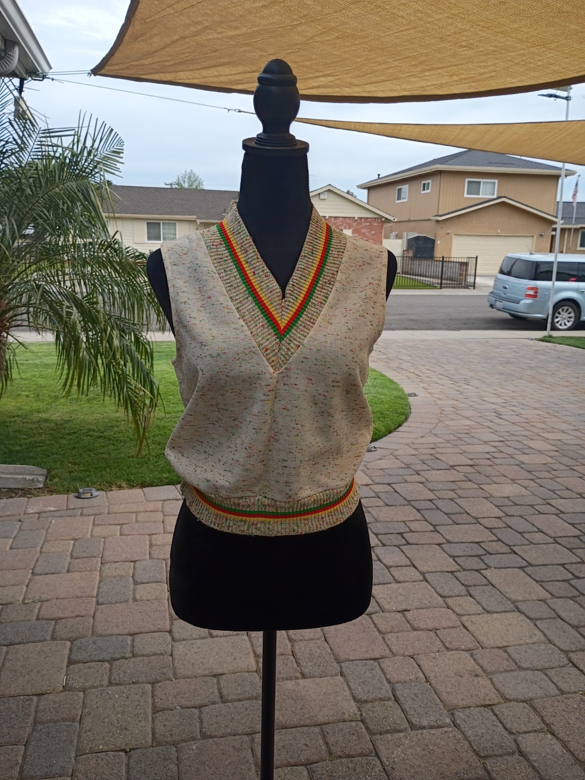 Vintage 70s Pullover In Retro Colors