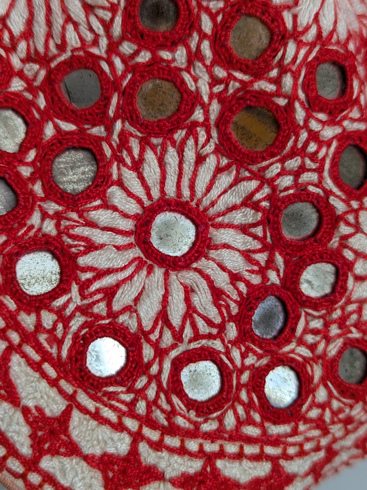 Vintage Pakistani Mirrored Vest Embroidered Hippy 34″ Chest Womens Youth 60s 70s