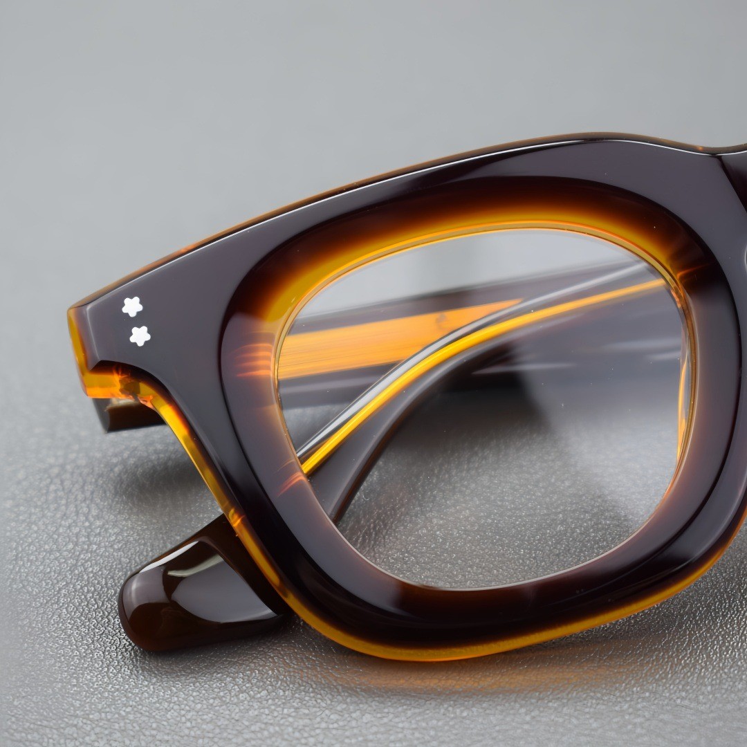 Square Retro Acetate Eyeglasses Frames Thick Glasses Frame Women Men Eyewear