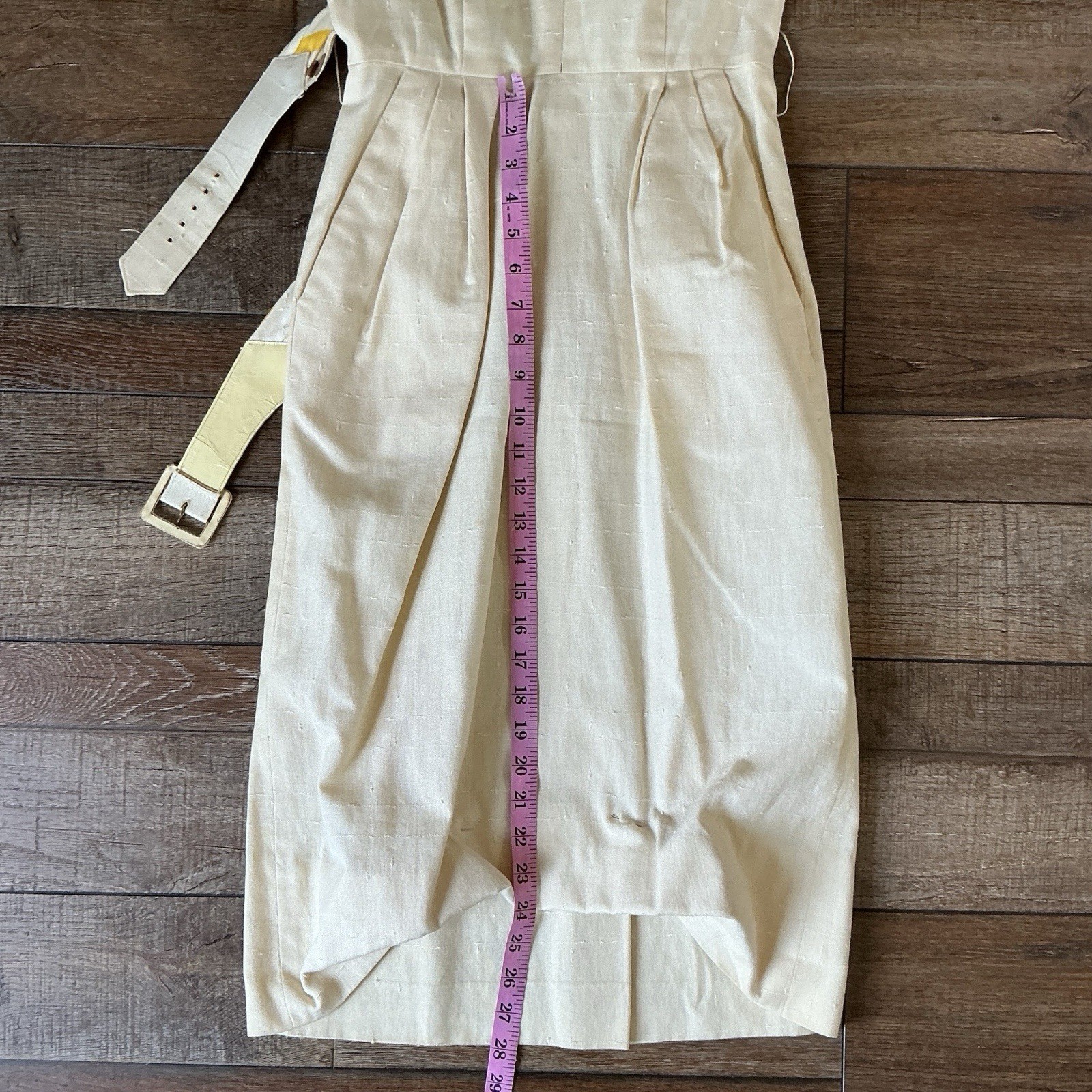 60s VTG Ivan Frederics California Stripe Jacket & Cream Belted Dress Sz S #22D8