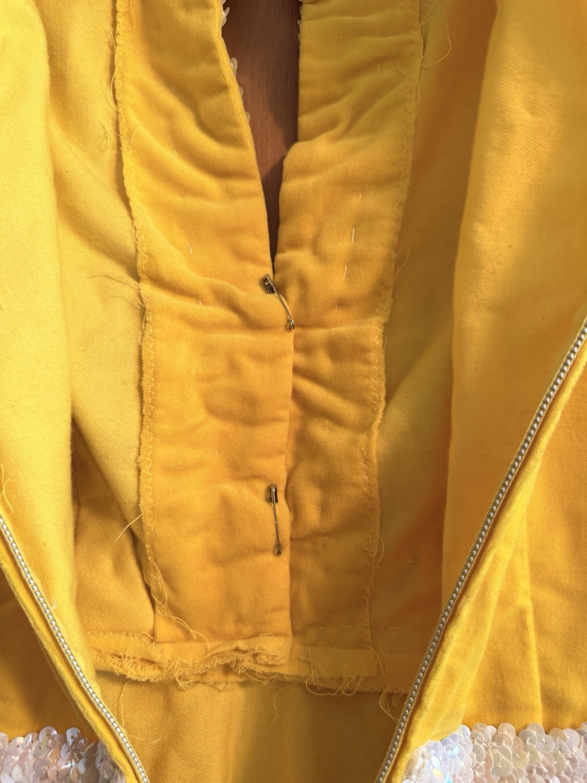 Vintage Boho 70s Velvet Yellow Long-Sleeve Maxi Dress Bridesmaid V-Neck Handmade