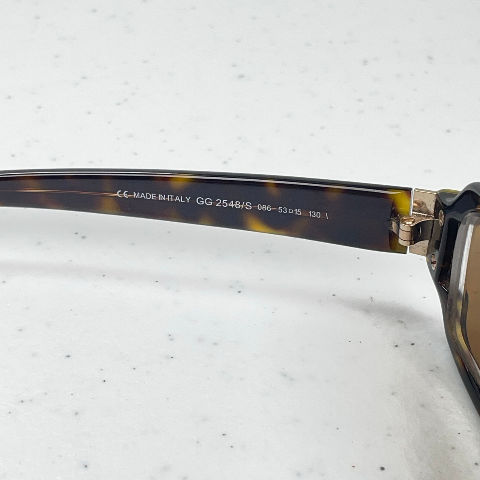 Vintage Gucci Sunglasses FRAMES ONLY GG 2548/S 086 Brown Tortoise 53-15-140