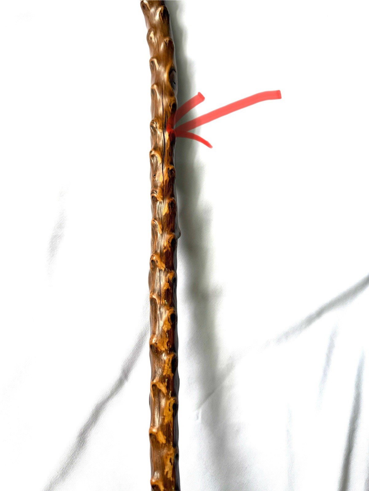 Natural Thornwood Dark Wooden Knotted 36” Walking Stick Cane Light Weight READ