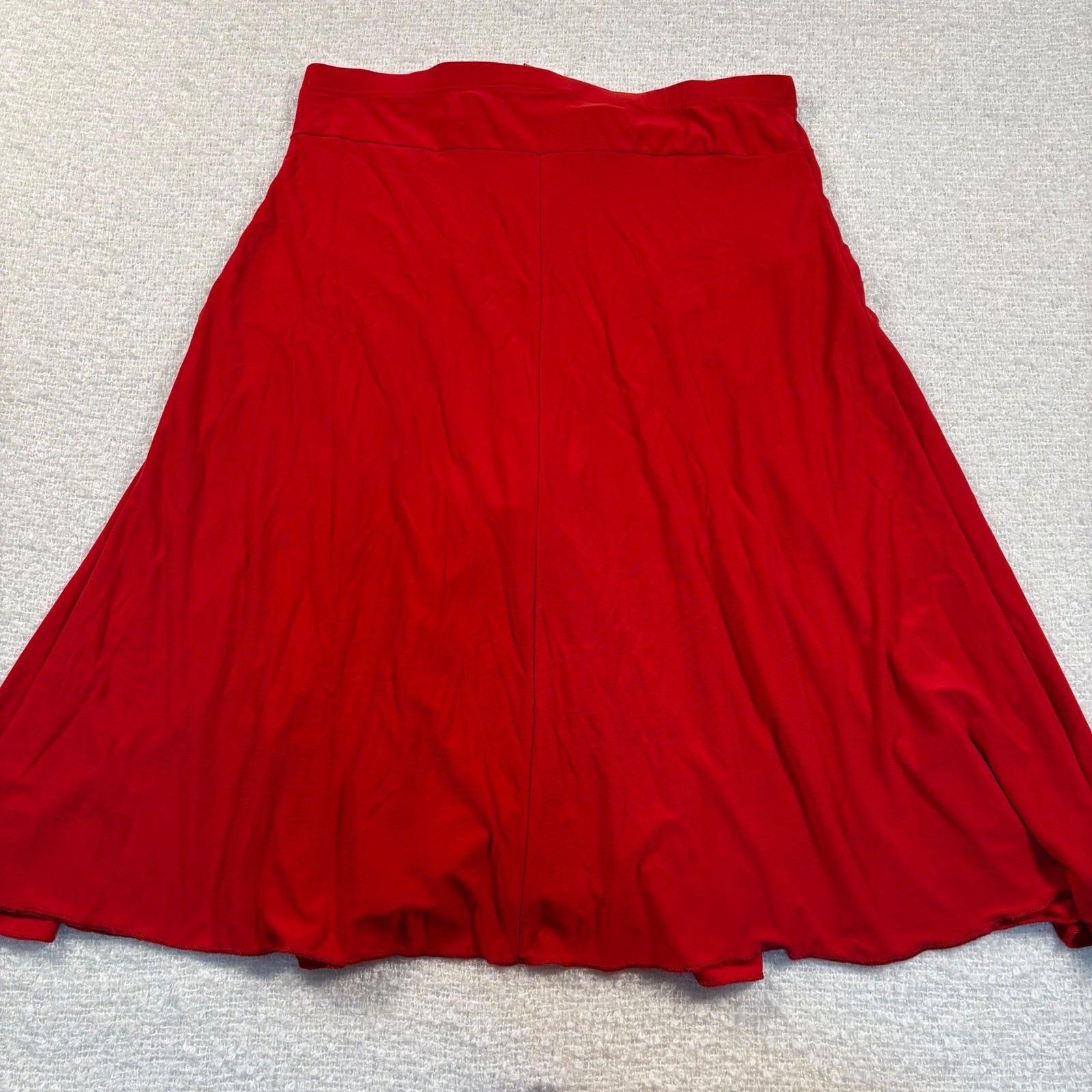 vintage Y2K fashion one red flowy flare midi skirt coquette romantic city 00s