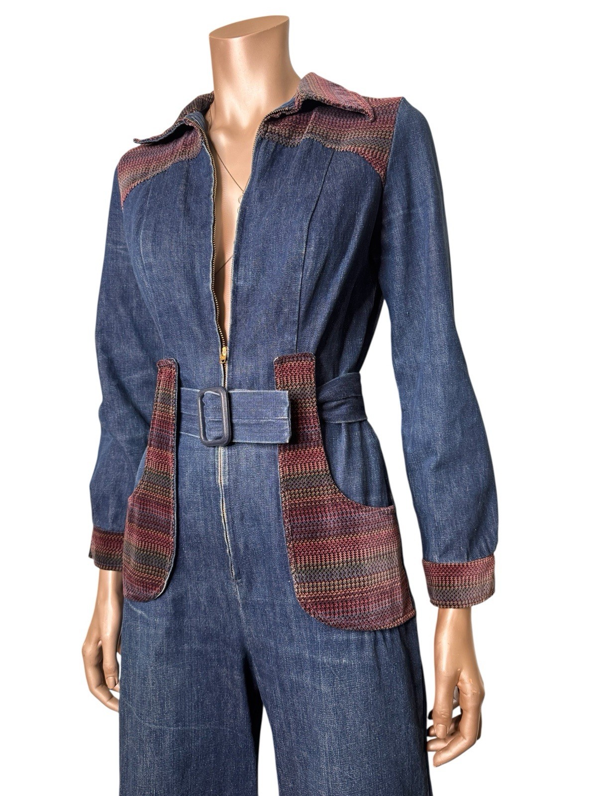 Vintage 1970s Oops California Epic Denim Jumpsuit