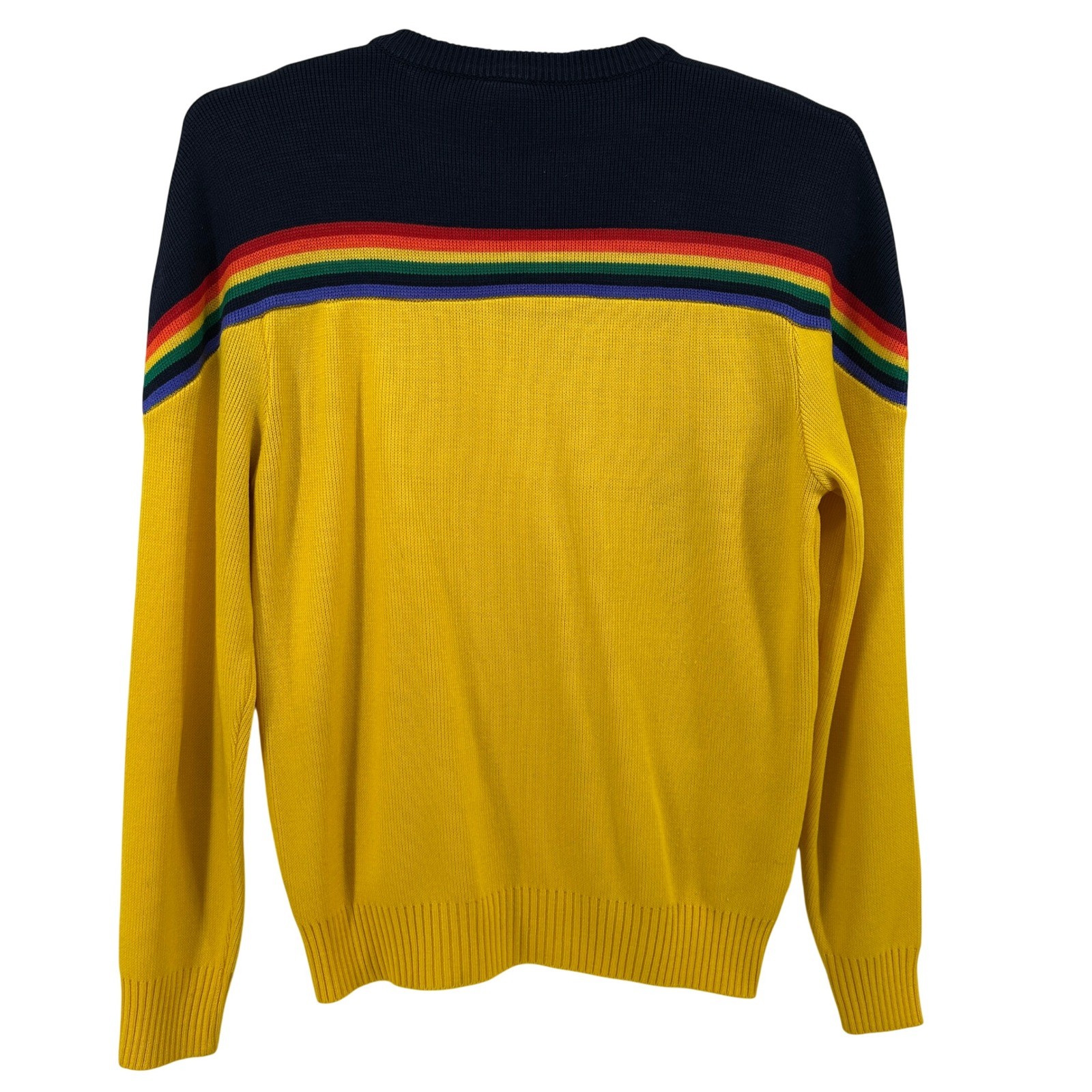 VTG 80s Ocean Pacific Op Rainbow Stripe Sweater Large Stranger Things Surf Retro