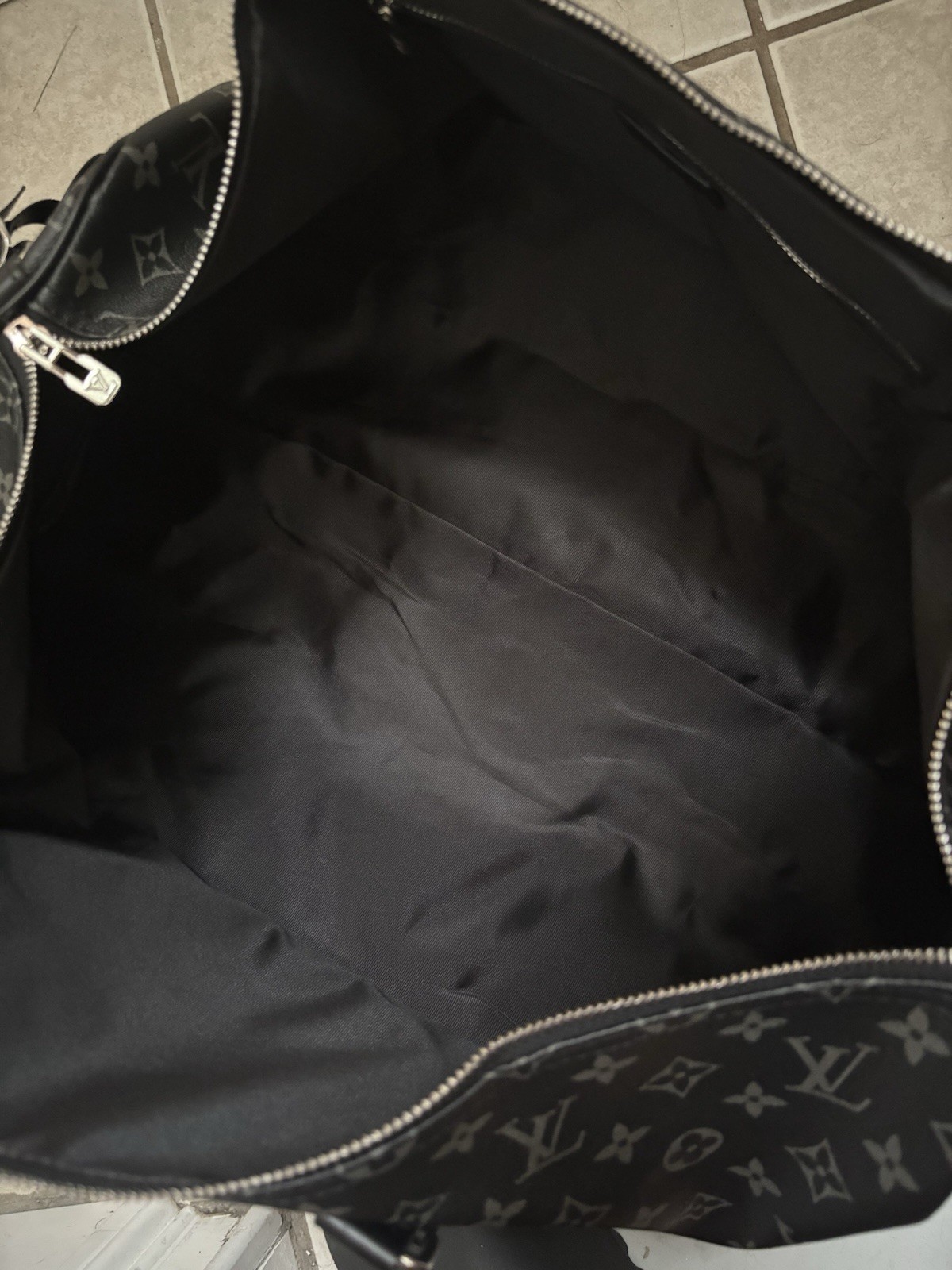 Louis Vuitton Keepall Bandouliere 45 Monogram Eclipse Bag Read Disc. Fast Ship !