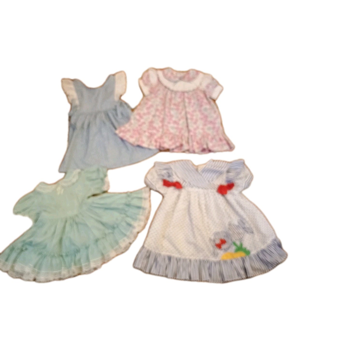 Little Girls Dresses,Set Of 4Size 4.VintageMid Century.GoodCond. See Photos.