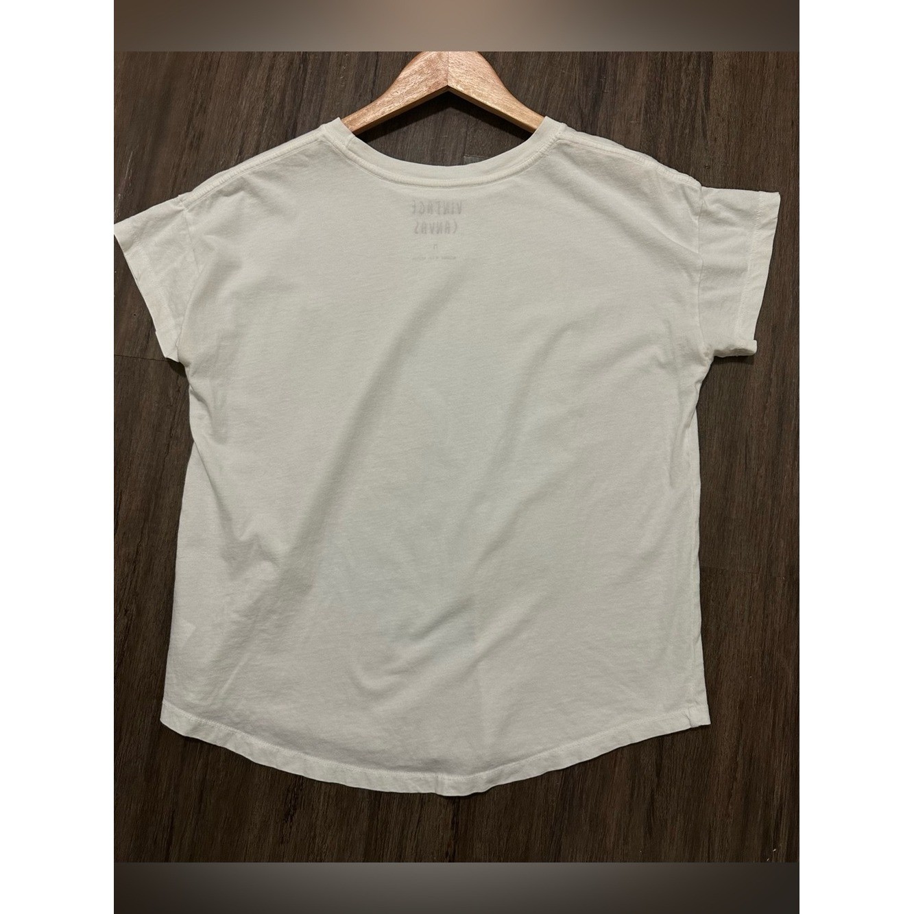 Vintage Canvas Tiger Tee in White. Size M