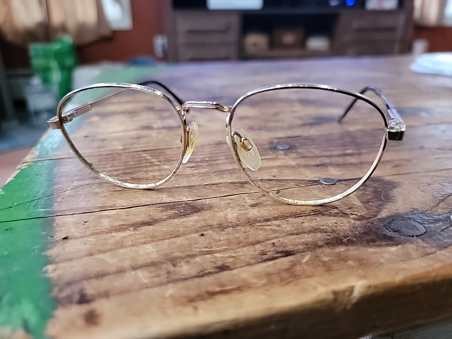 Luxottica Eyeglass Sunglass Frames 50[]17 135mm Gold Tone Italy