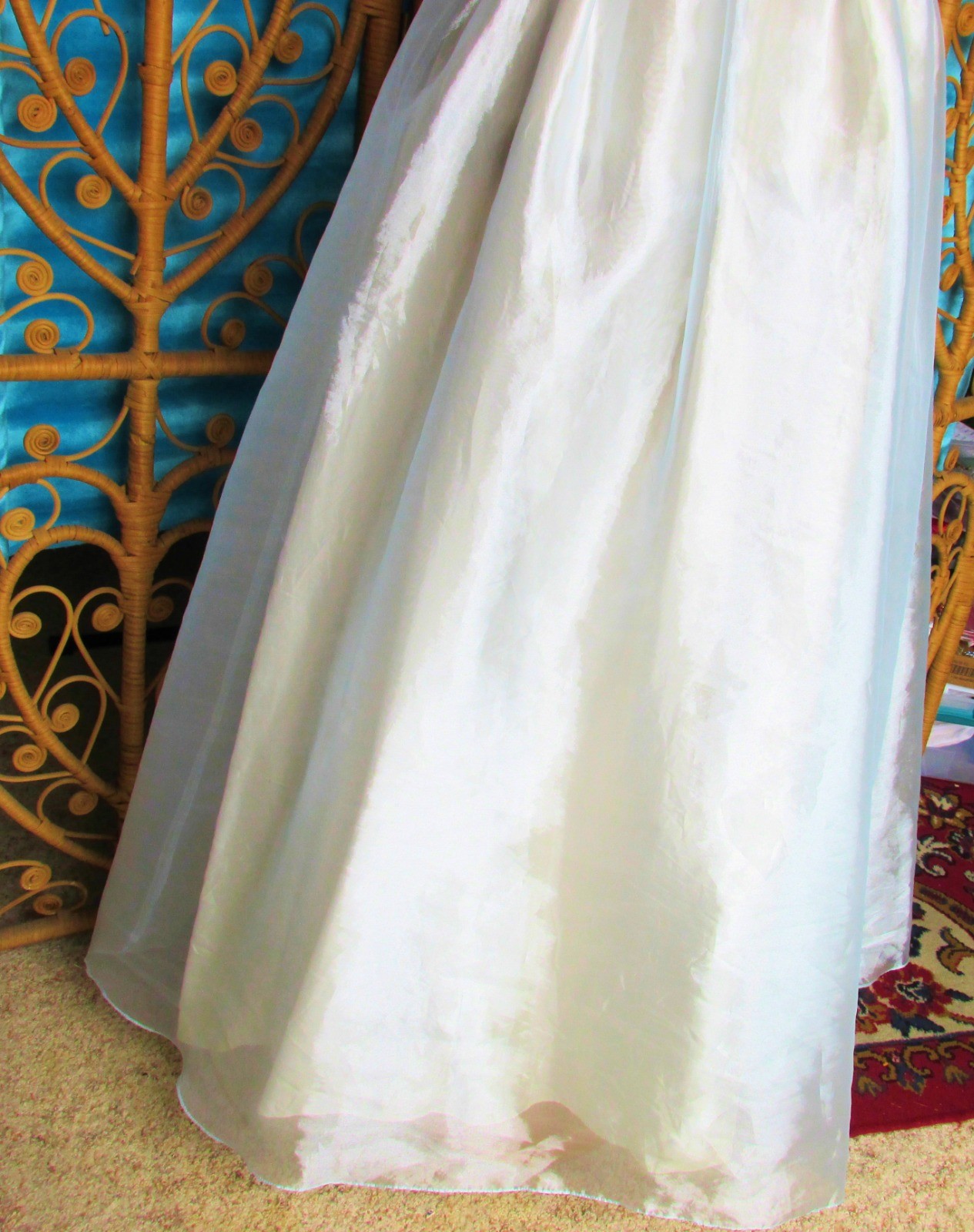 Vintage ROBERTA Pale Blue Corset Bodice Prom Gown Dress Special Occasion SZ 9/10