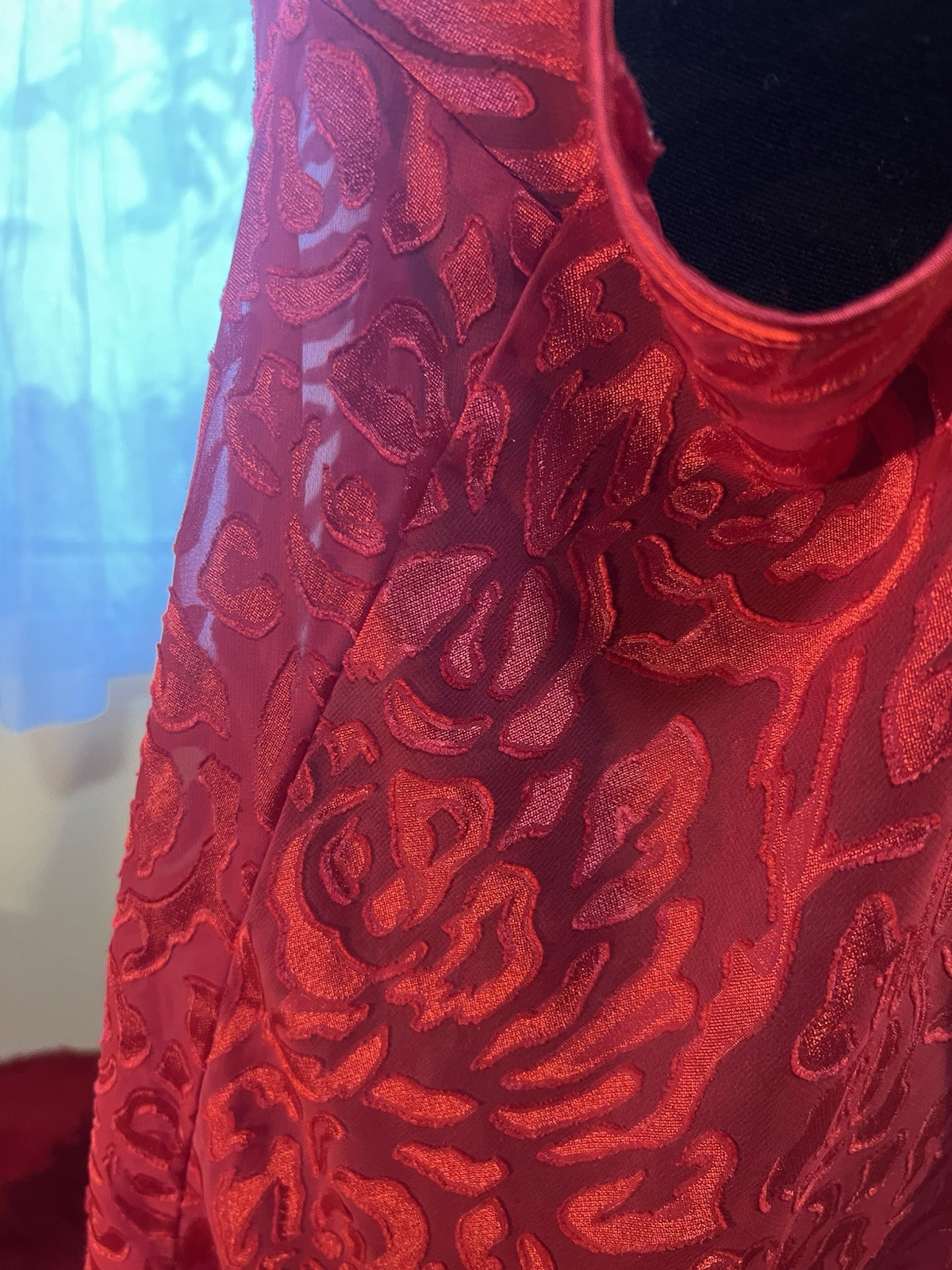 Vtg 1990’s Gilligan O’Malley Red Babydoll Nightgown Mini Dress Red 2XL