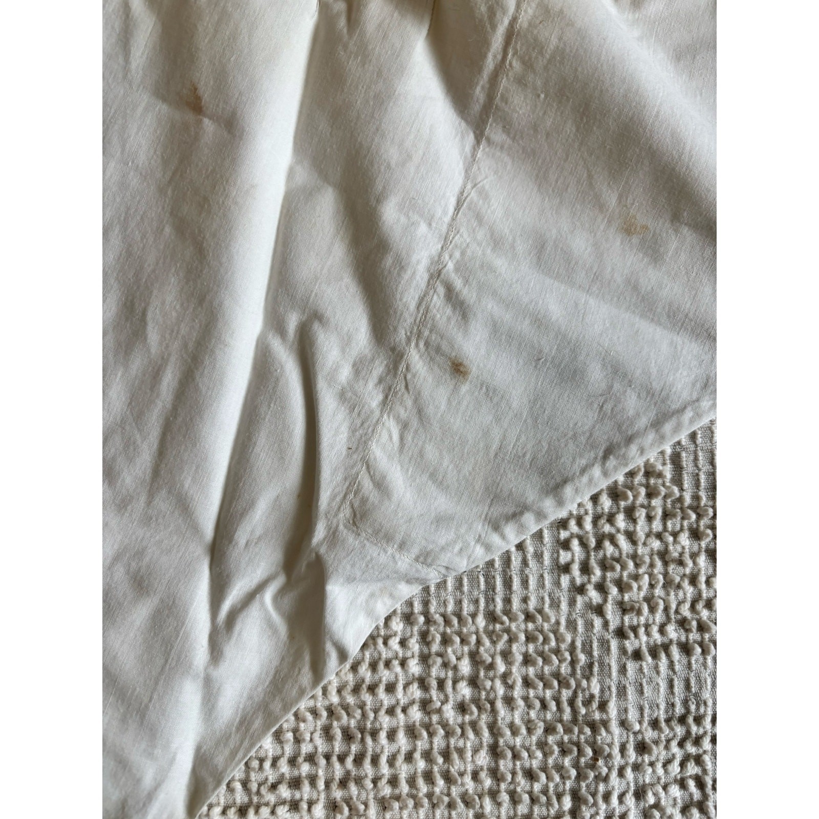 Antique 1910s Edwardian Pantaloons Closed Crotch Cotton Lace Wounded Bird