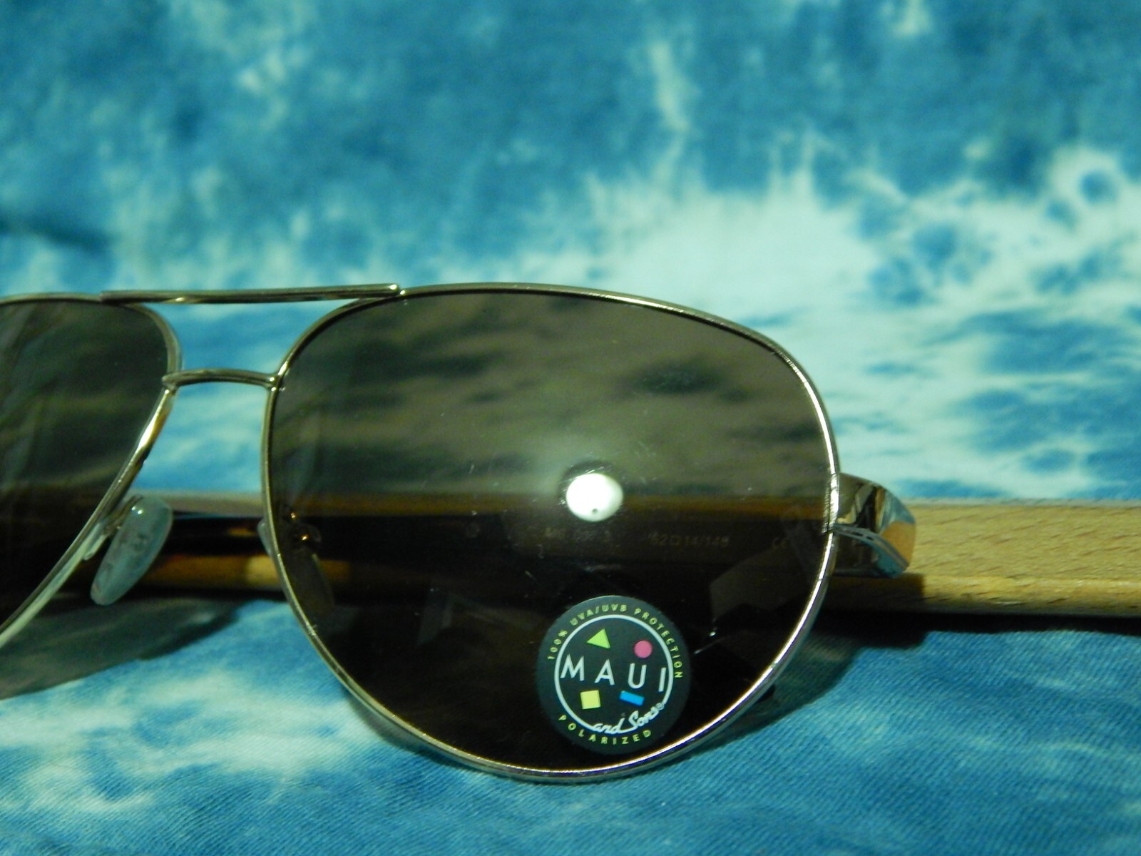 Maui and Sons 100% UV Protection Polarized Aviator Sunglasses Vtg Shades 😎
