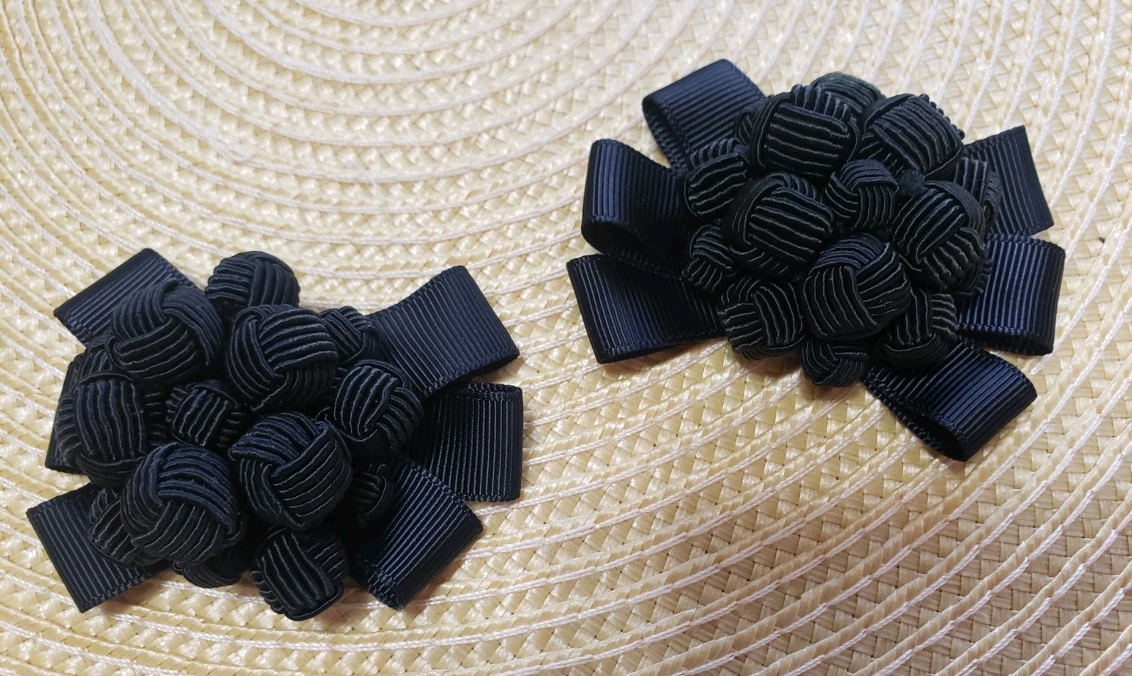 Vtg Shoe Clips BLACK 2.75″ x 2″ Wedding Everyday Awesome EUC