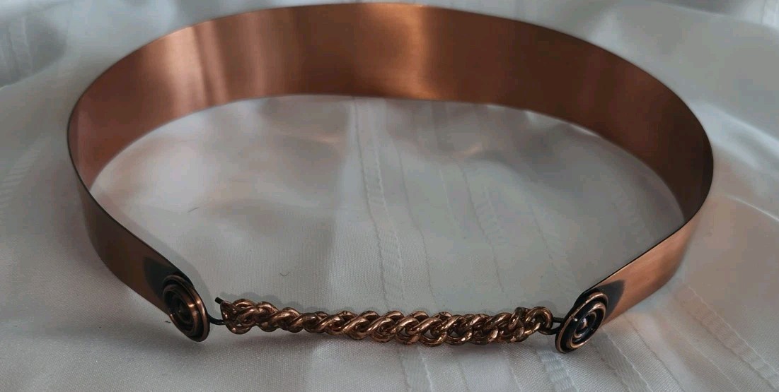 Vintage 1950 Renoir Copper Belt Size SMALL Chain Closure. MCM Signed