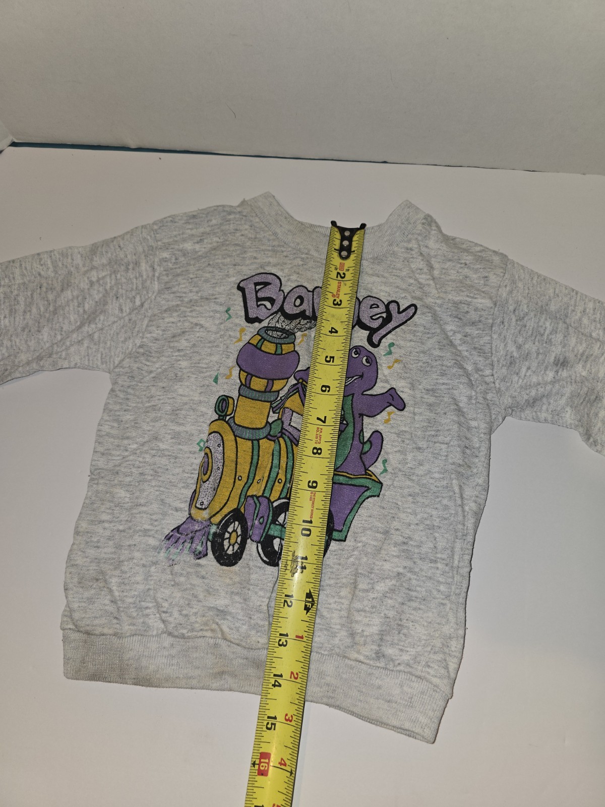 1992 Vintage Barney White Sweater Kids Size 4T #71