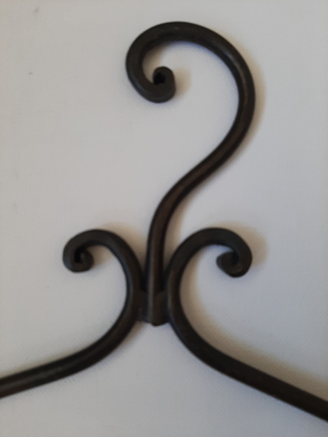 Lot of 3 Cast Iron Clothing Hangers Clothes Decorative Fancy Store Displays