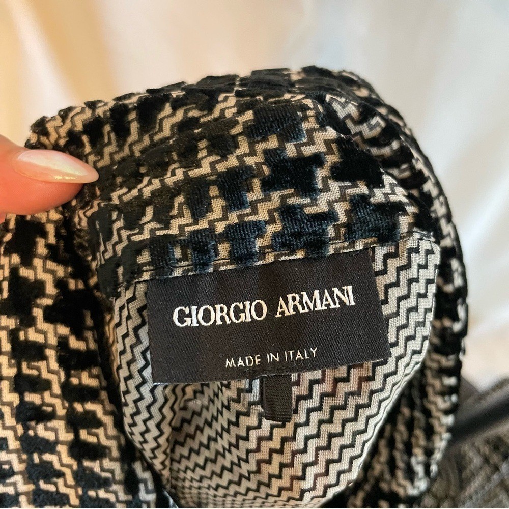 Vintage Giorgio Armani Houndstooth Blouse IT 38 US 4