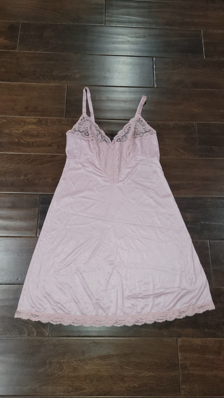 Vintage Vassarette (Size 38F) “Underneath It All” Full Slip Soft Pastel Pink
