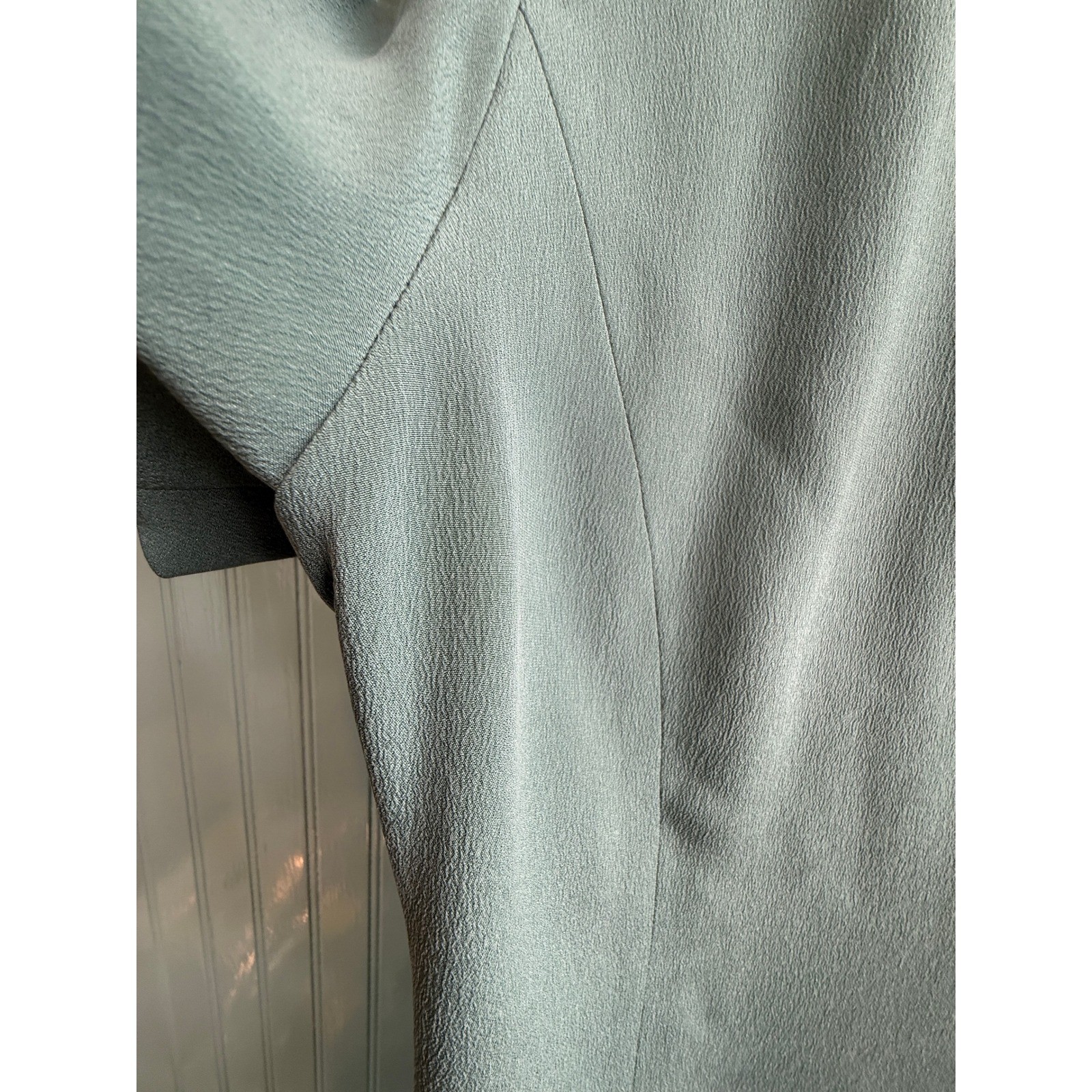 VTG Preview Collection Teal 100% Silk Button Back Sheath Dress 6 Wedding Guest