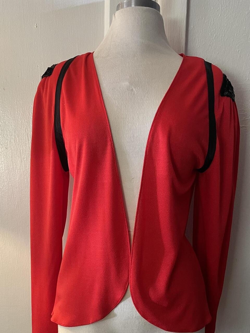 1970’s Vintage New Leaf by Samir Cocktail Jacket With Sequins On The Shoulders