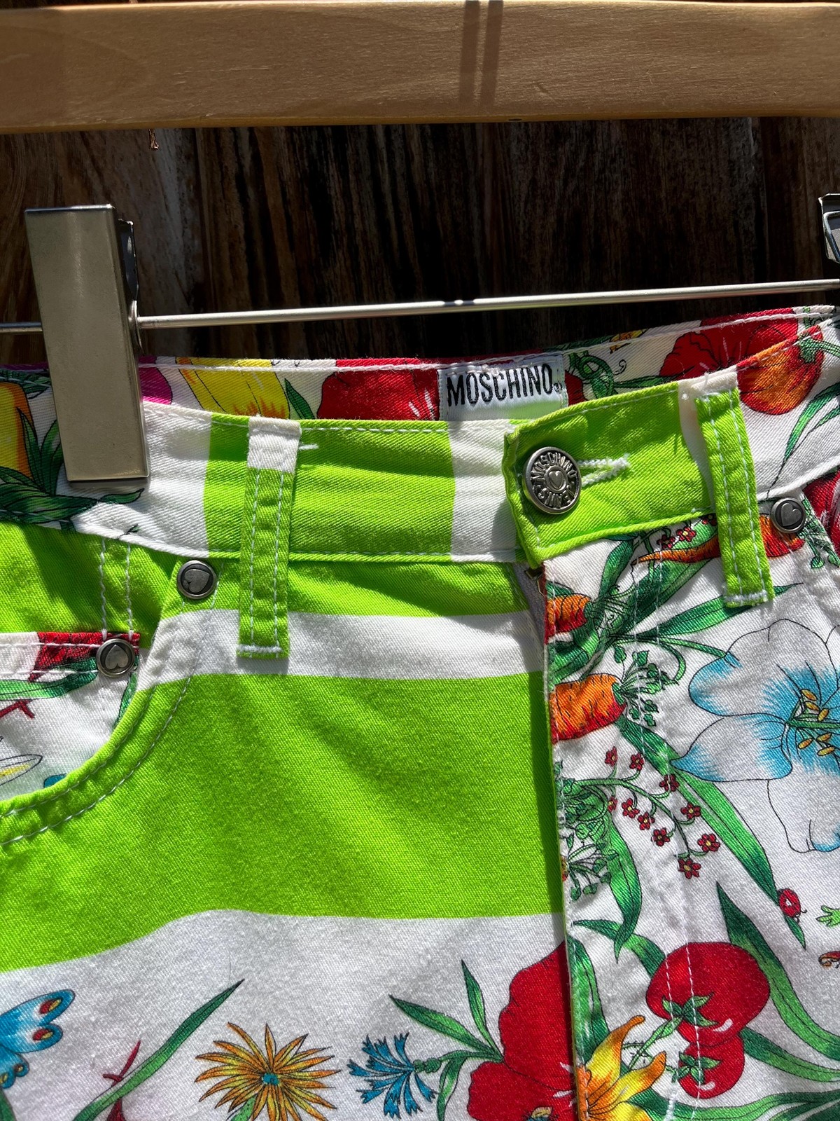 MOSCHINO Jeans Vintage 1990s All-Over Botanic Print Pants