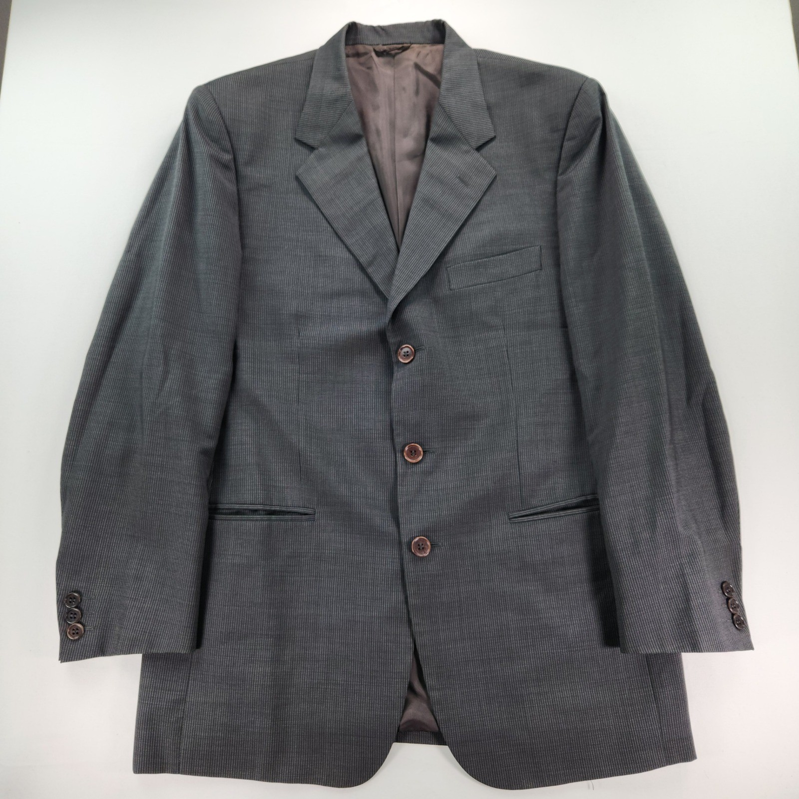 Men’s Cerruti 1881 Wool Silk Blazer 40S Gray 3 Button Sport Coat Italy Vintage
