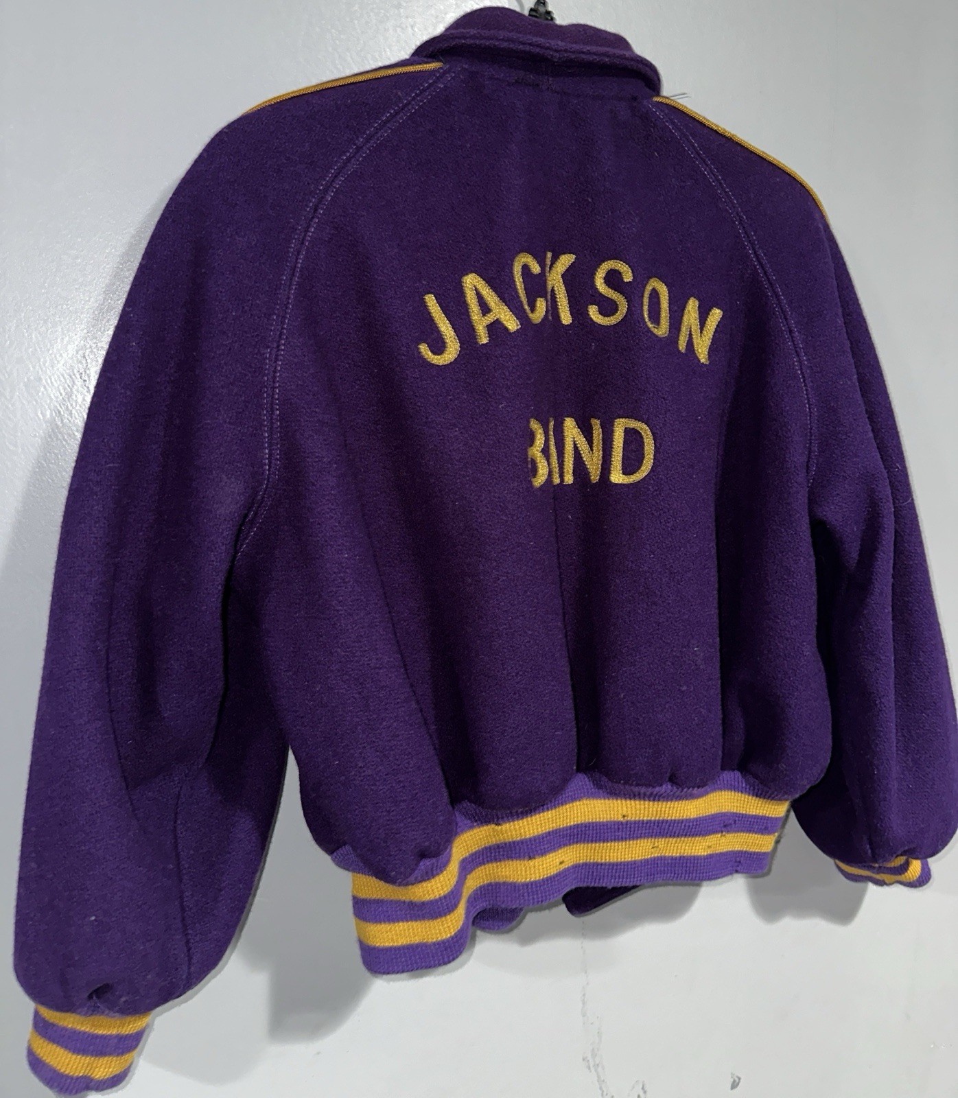 Vtg Empire Purple Wool Varsity Jacket Size 42 Shrunken Fits Men’s Small