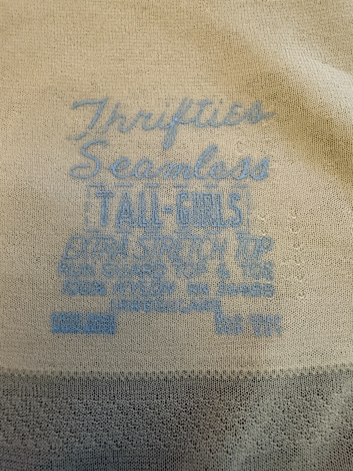 Vintage Ideal Tall Girl 40 Inches Seamless Mesh Stockings Stretch Comfort Top