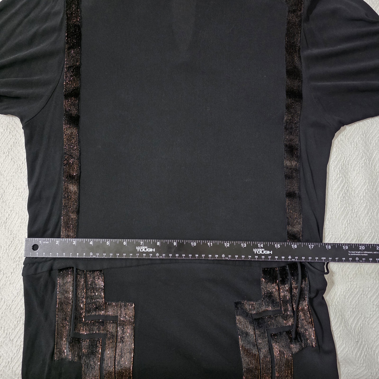 Vintage 70s 80s Janice Wainwright Black Art Deco Drawstring Waist Dress Sz 10
