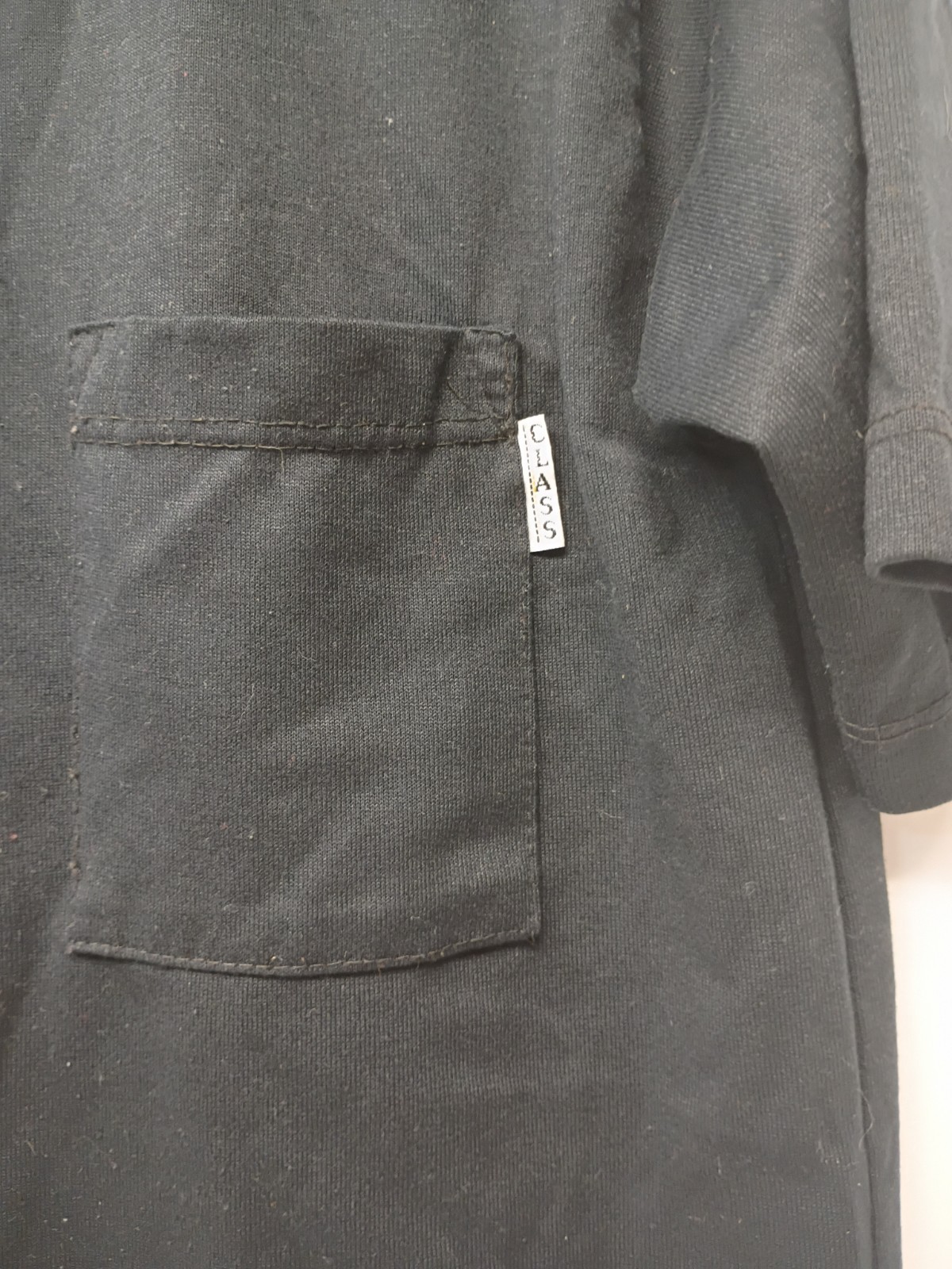 Classic II Men’s Black Crew Neck Pocket T-Shirt Short Sleeve Single Stitch SZ S