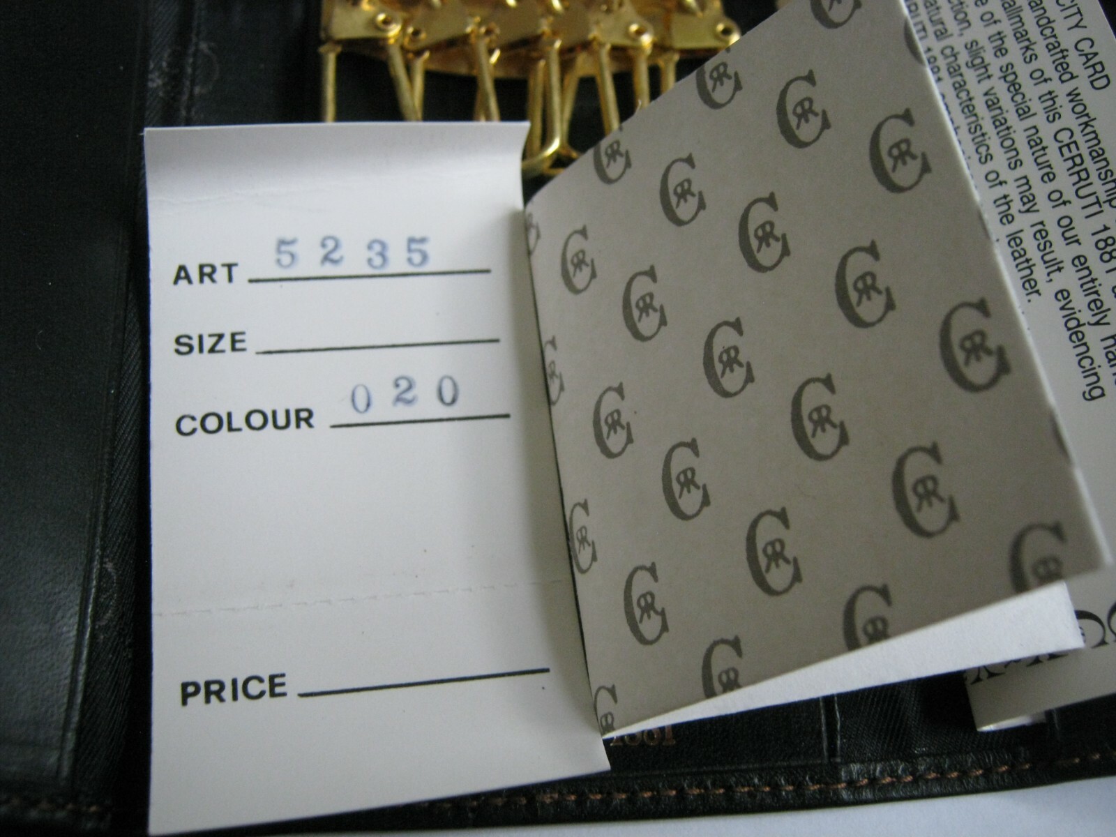 New in Box w/ Papers CERRUTI 1881 6 Key & Card Wallet, Leather Florence Italy