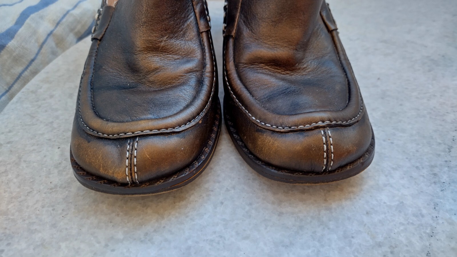 Beautiful vintage leather brown women’s shoes by BIVIEL, Balance Man, size 41