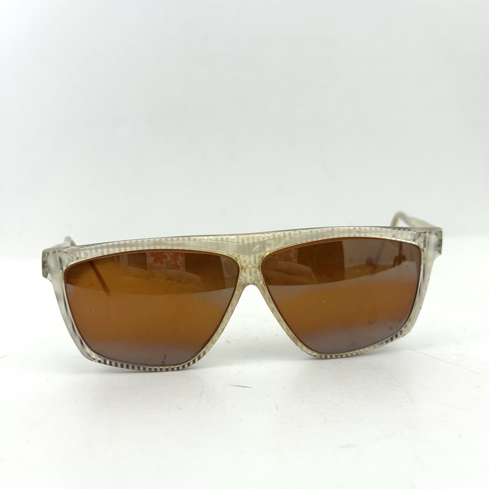Vintage Courreges Sunglasses Style 141 Striped Plastic READ* Women’s