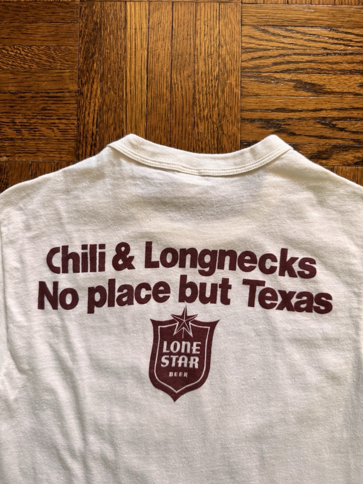 1979 Lone Star Beer Chili Cook Off T Shirt Womens XS Small USA Tee 70s Vintage