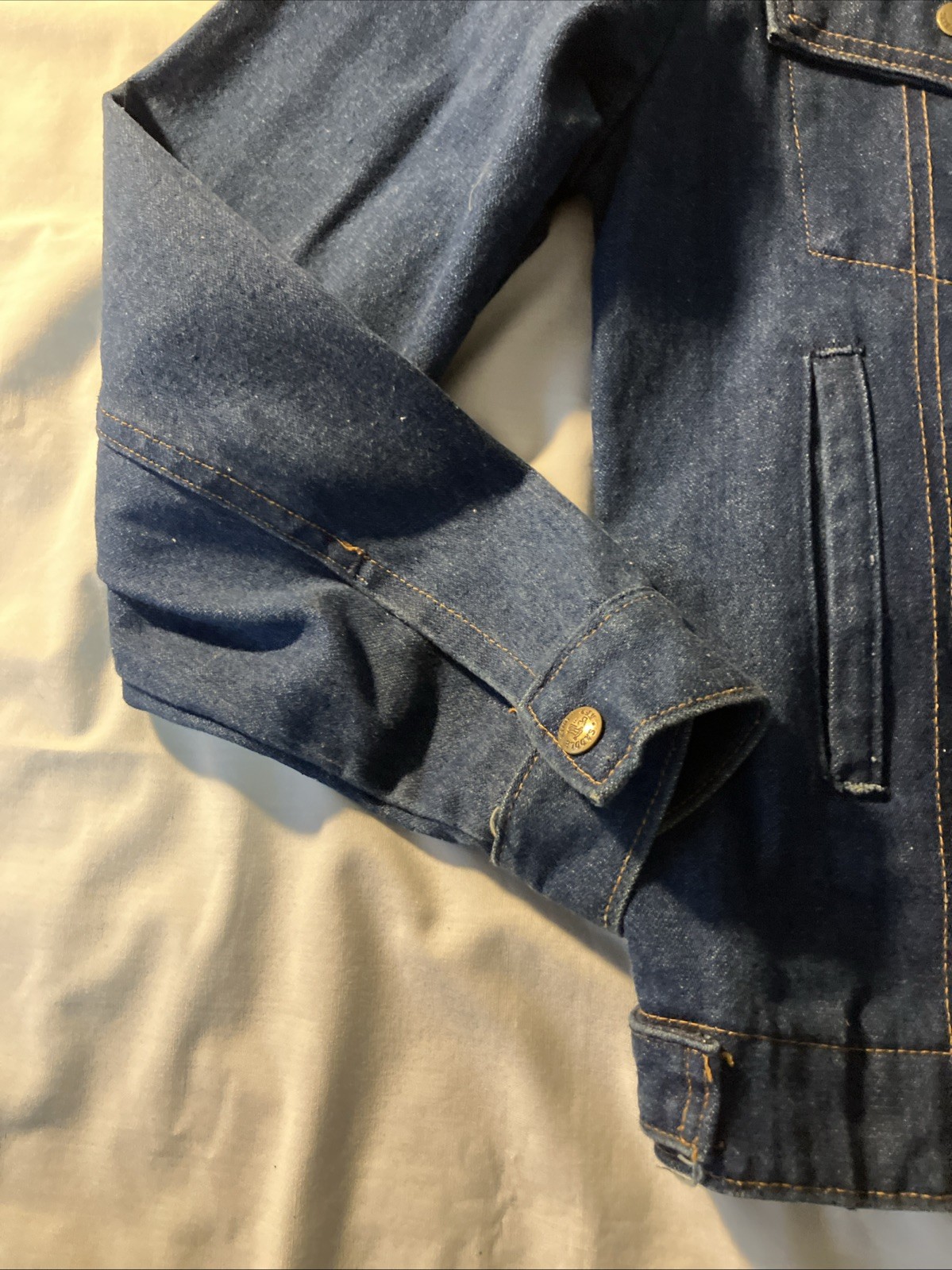 VTG Saddle King Western Denim Trucker Jacket Adult 38 Regular Made In USA