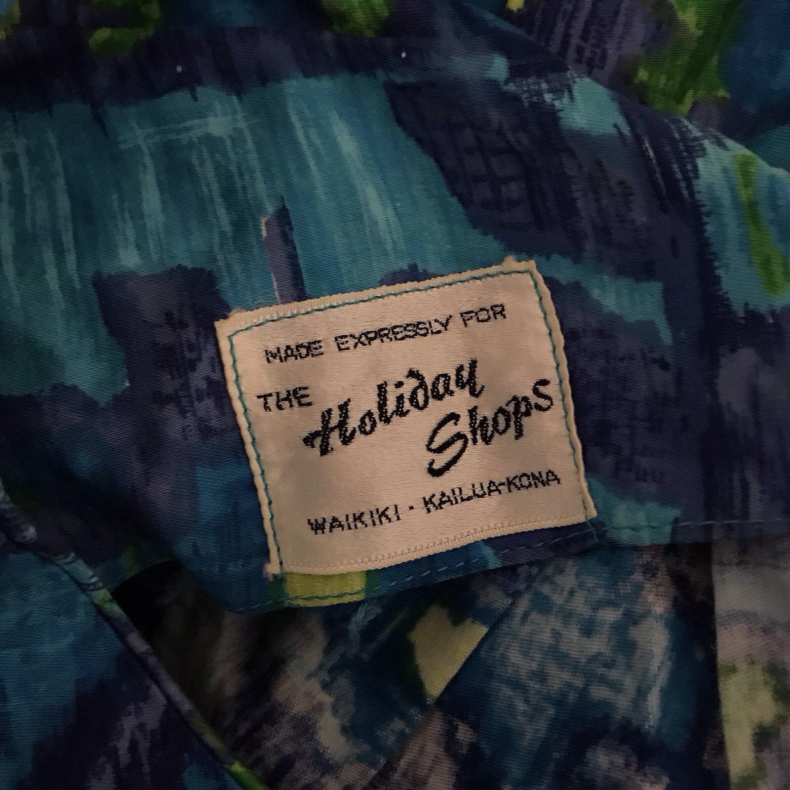 Vintage 1960s Waikiki Hawaiian Floral Psychedelic Watercolor Maxi Dress 70s M/L