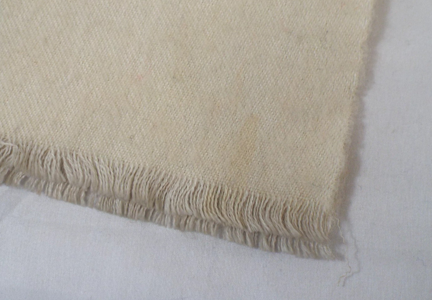 Vintage 1980s KENZO Wool Blend Striped Shawl Scarf Wrap SIGNED Cream Multicolor