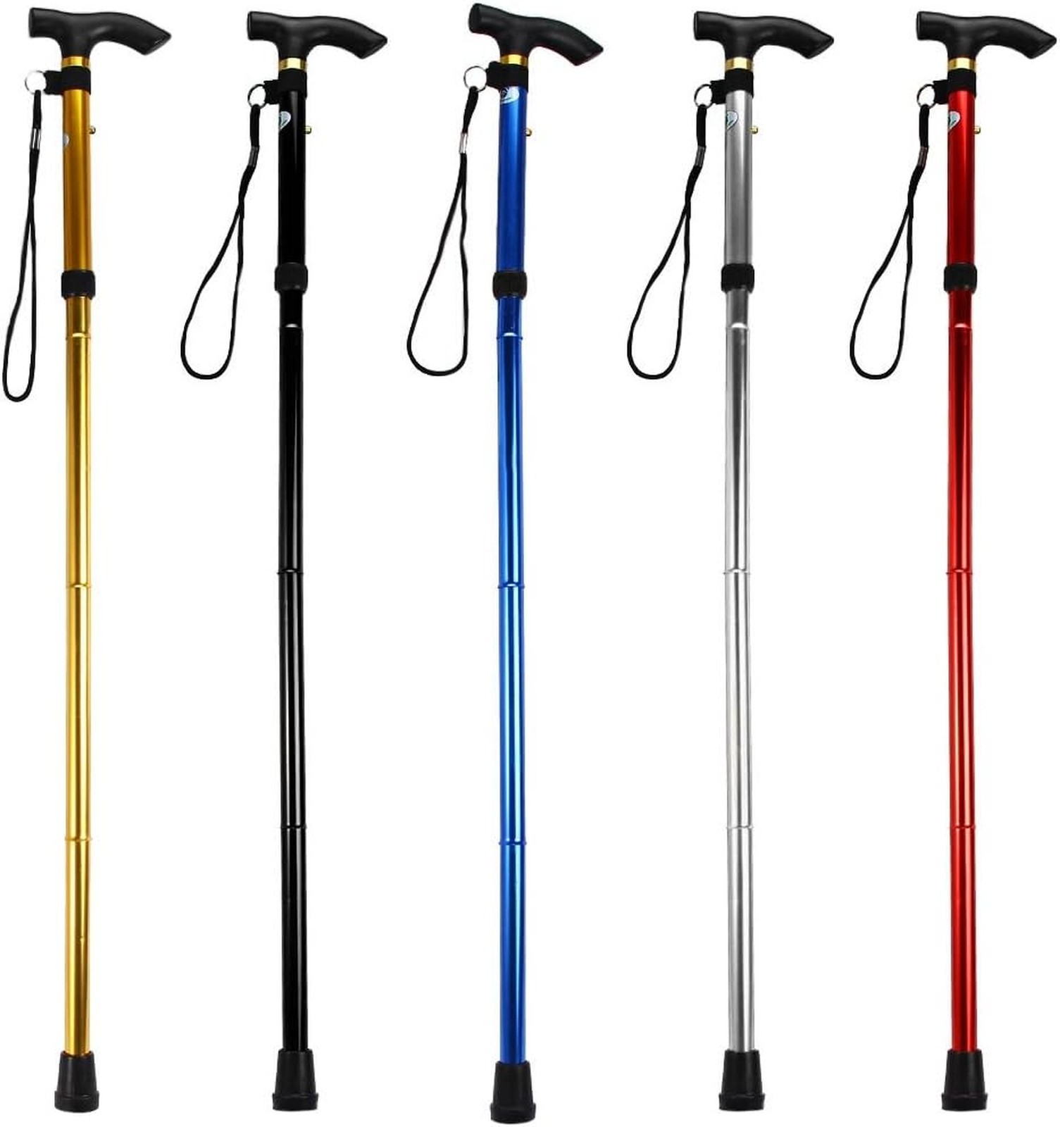 Lightweight Aluminum Folding Walking Cane Adjustable Travel Collapsible Hiking