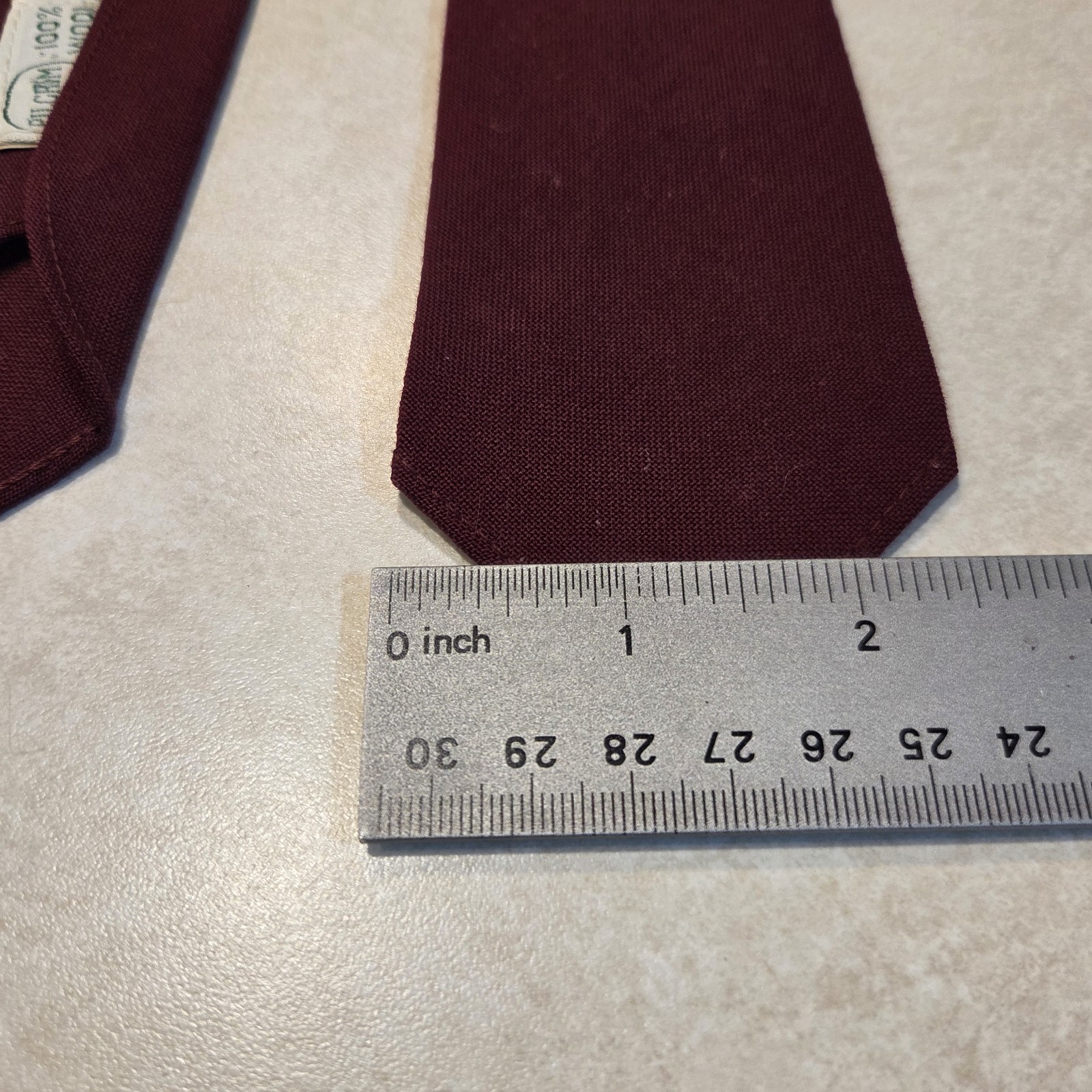 Vintage Pilgrim Burgundy 100% Wool Men’s Necktie
