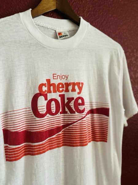 Vintage 80’s Cherry Coke Tee Single Stitch Size Large