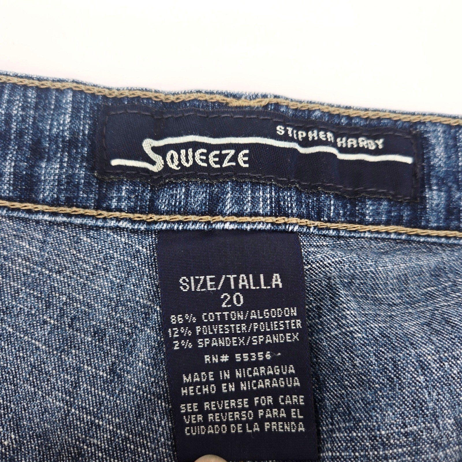 Squeeze Vintage Y2K Stephen Hardy Wide Leg Cargo Style Jeans Plus Size 20