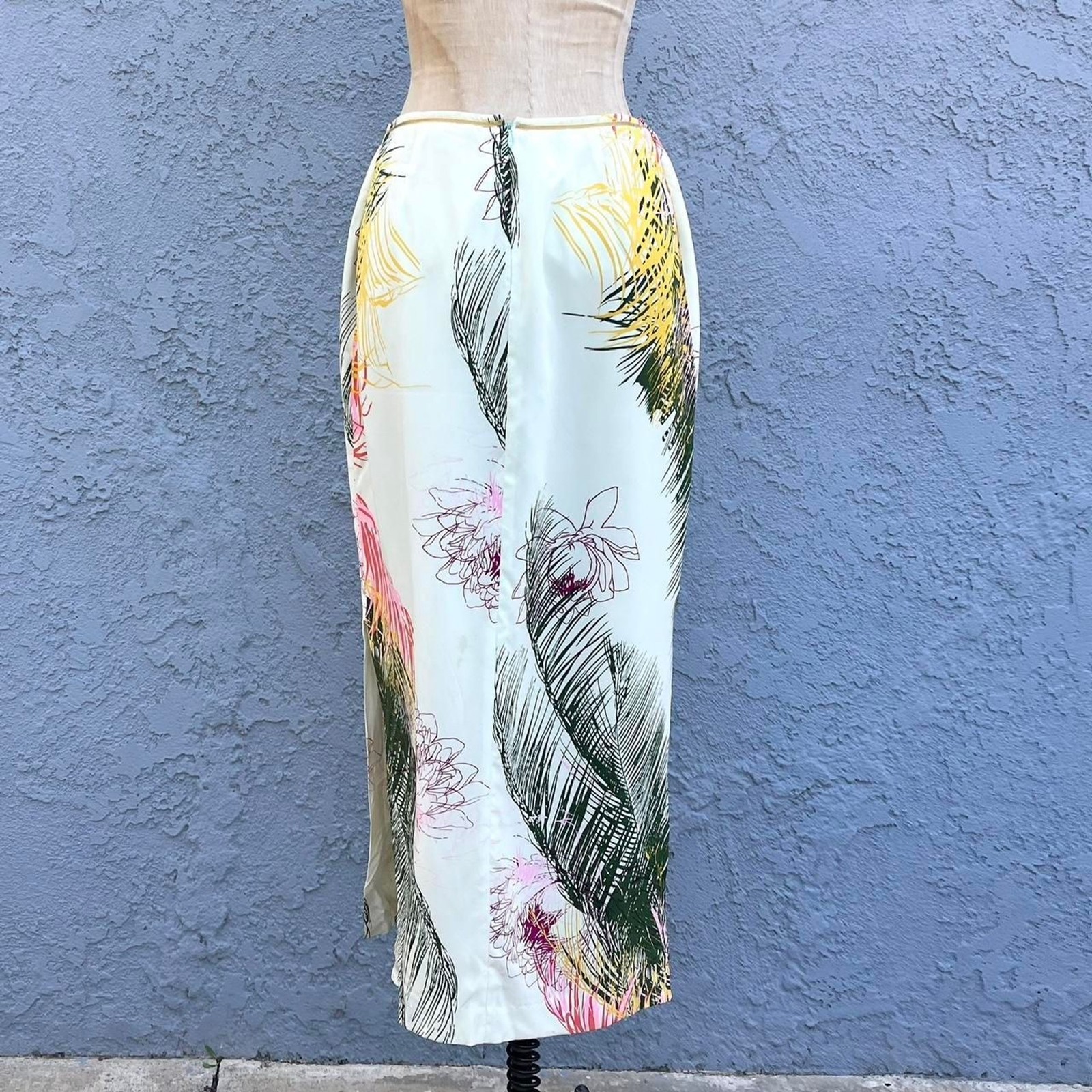 Vintage Nicole Miller Collection Skirt size 6 Y2k silk maxi