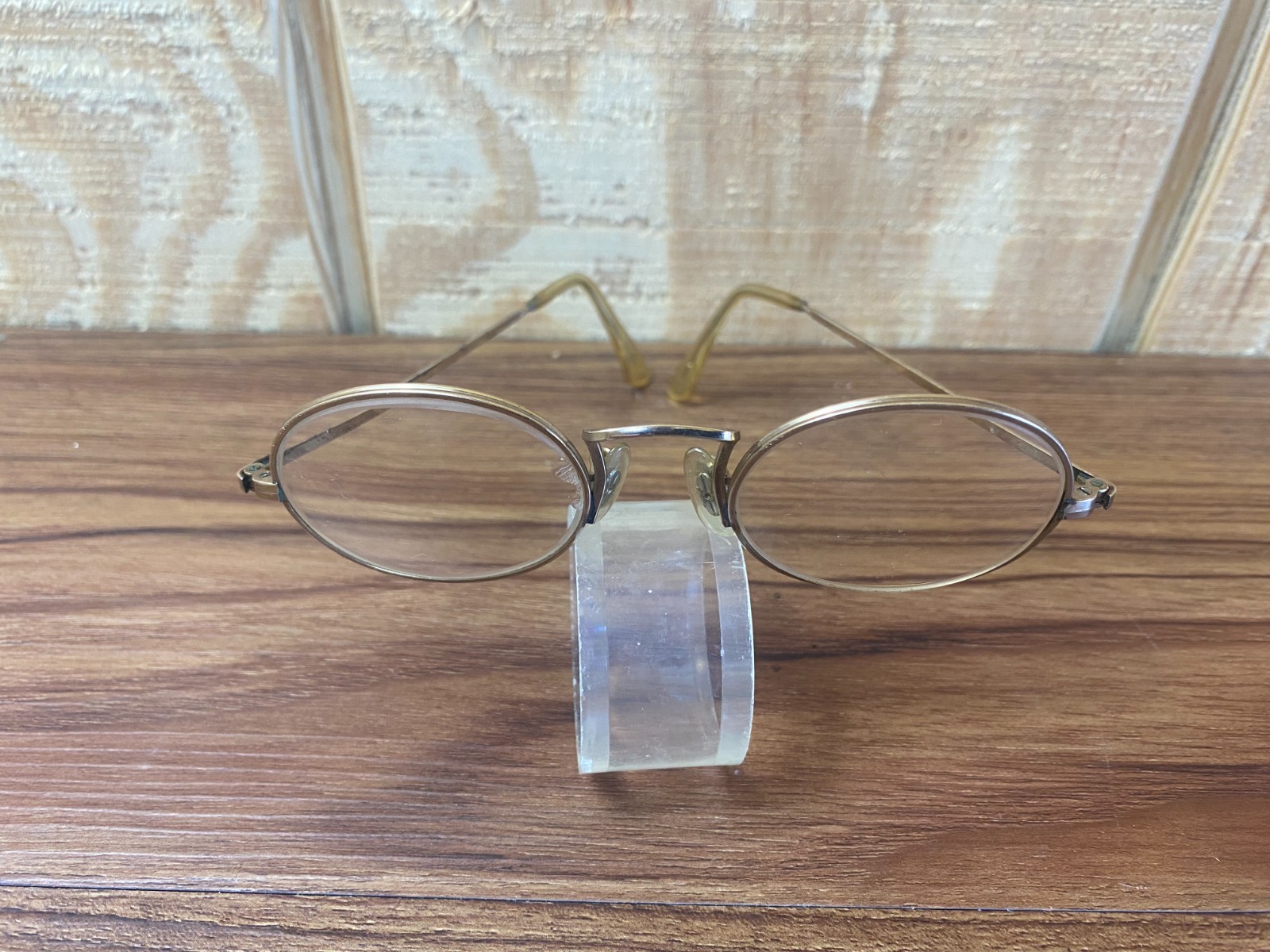 Vintage Shuron 5 1/4 USA 12K GF Round Oval Eyeglasses Frames Gold Filled Optical