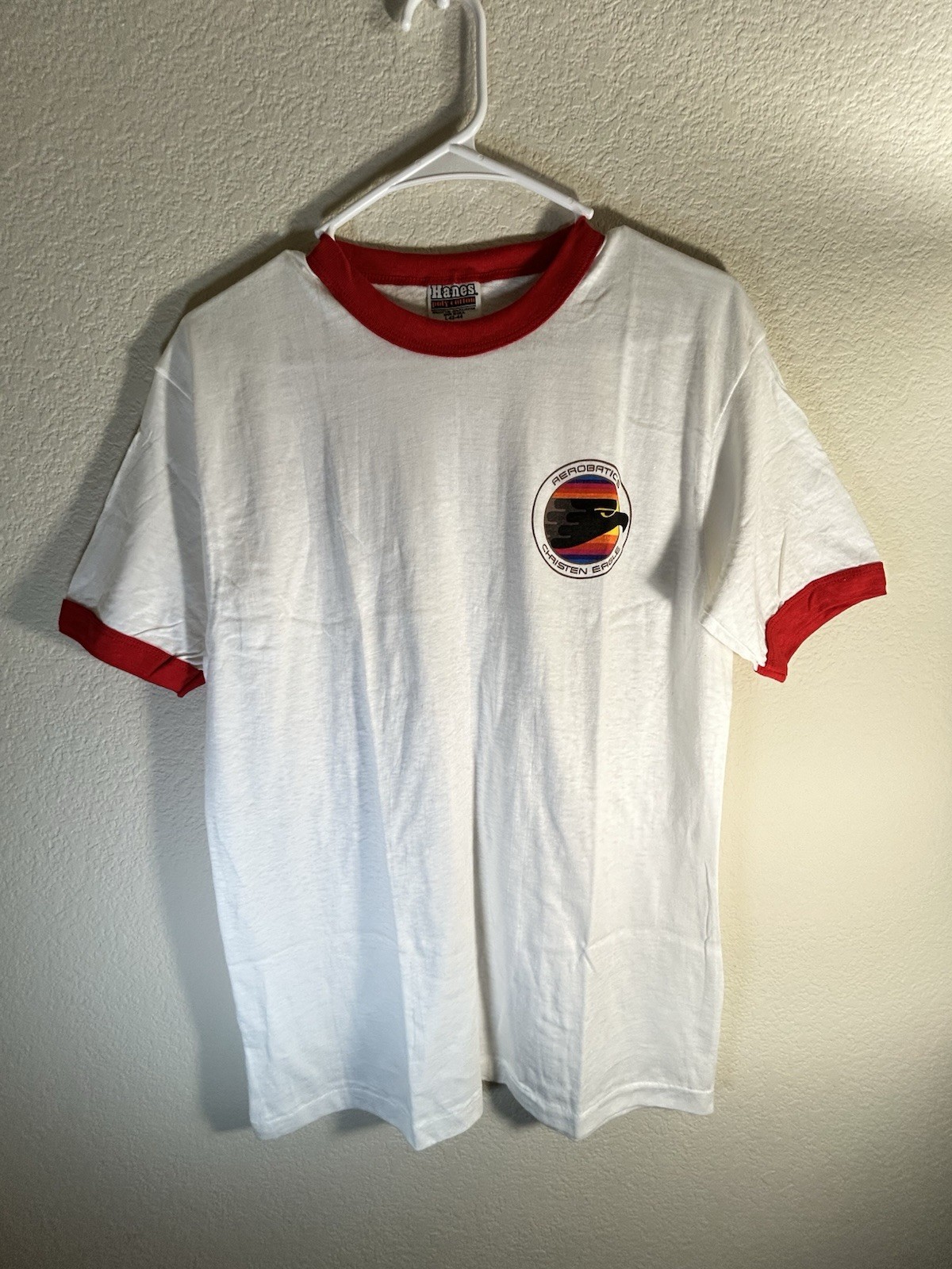 Vintage Hanes Poly Cotton Aerobatics Christen Eagle T-Shirt L 42-44 + sticker