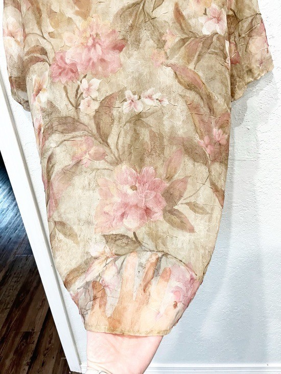 Vintage Blouse Women’s 14 Romantic Floral Prairie Grandmacore Cottage Shabby