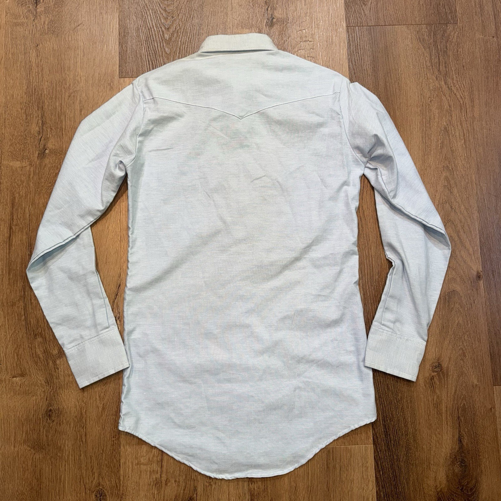 Vtg 70s Lee Pearl Snap Shirt Mens Oxford Western Cowboy Rockabilly USA 14.5 33
